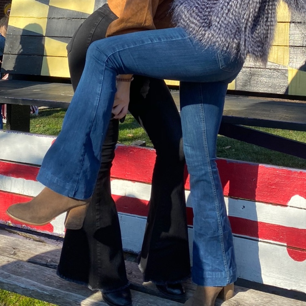 Blue Flare Top Shop Jeans.